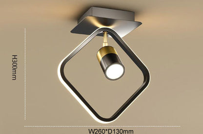 Luxury Creative Black Aisle Balcony Ceiling Lamp
