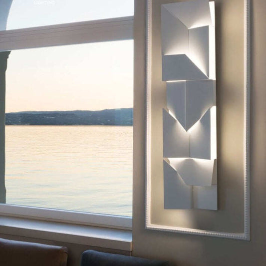 Creativ Indoor Outdoor Wall Lamp Geometric Art Lights Bedroom Living Room Staircase Background Lighting Restaurant Home Decoration Light