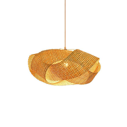 Creative Personality Chandelier Special-shaped Craft Bamboo Woven Lamp