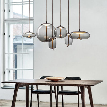 Modern Glass Scandinavian Pendant Lights Nordic Hanglamp Hemp Rope Industrial lamp For LOFT Deco Maison