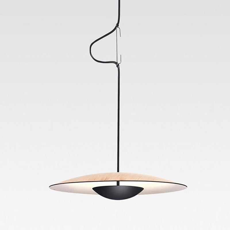 Modern Led Pendant Light Kitchen Black Round Cafe Nordic Study Living Room Bedroom Ufo Hanging Lamp