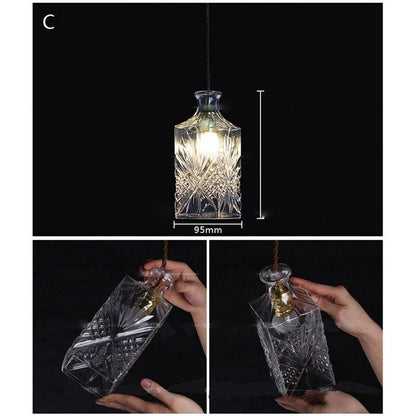 Wine Bottle Led Pendant Light Cafe Bar Decoration Loft Hanglamp Kitchen Hanging Light Fixture Dining Room Hanging Lamp