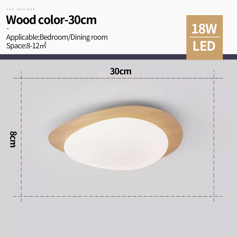Bedroom Light Nordic Original Wood Grain Color Ceiling Light Modern Creative LED Lighting