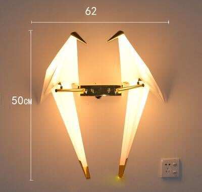 Nordic Bird Iron Pendant Light Paper Crane LED Lamp   Suspension Luminaire Loft Living Room Restaurant Pendant Lamp