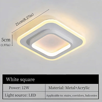 Nordic Creative LED Ceiling Light Modern Simple White Aisle Light Living Room Restaurant Bedroom Luxury Decor Lighting