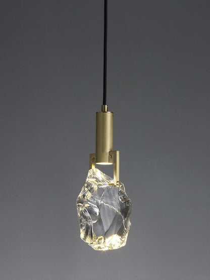 All-copper Original Stone Crystal Bedroom Bedside Small Chandelier Decorative Chandelier