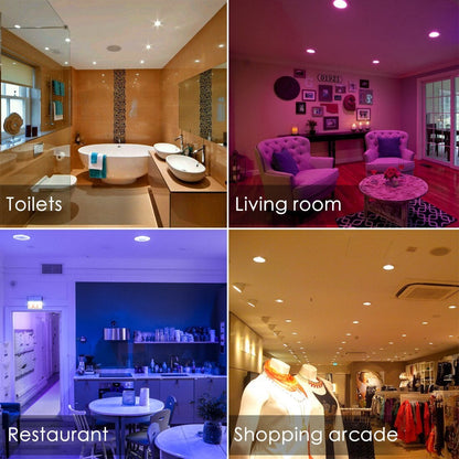 Dimmable LED Spot light 7W round downlight RGB Recessed Spot Ceiling  RGBW Color Changing Lamp for Room Bedroom Outdoor
