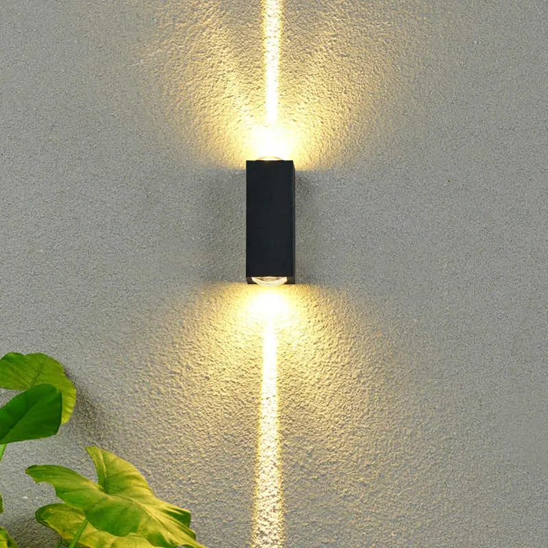 Outdoor Lighting Lens Beam Wall Lamps IP65 Waterproof Aluminum Wall Lights Corridor Garden Mall Up Down LED Porch Lamp