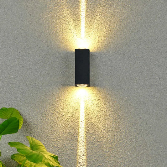 Outdoor Lighting Lens Beam Wall Lamps IP65 Waterproof Aluminum Wall Lights Corridor Garden Mall Up Down LED Porch Lamp
