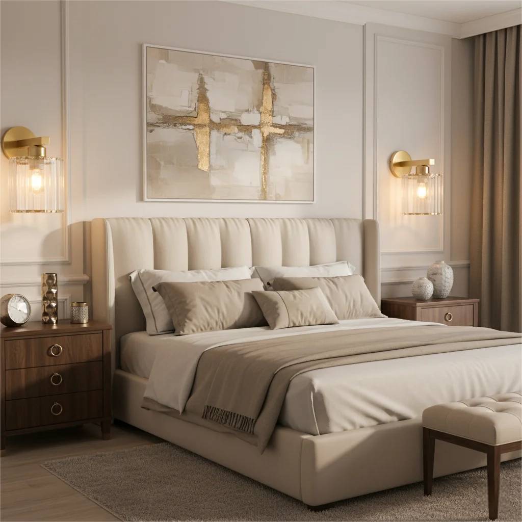 Modern Crystal LED Wall Lamp Bedroom Study Bedside Hotel Bedside Wall Lights Living Room Decoration Wall Lamps