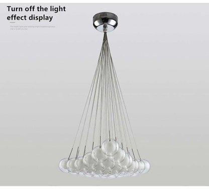 Modern LED Chandelier Lighting Nordic Glass Ball  Lamp Living Room Hanging Lights Home Deco Dining Room Bedroom Fixtures