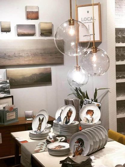 Loft Modern Pendant Light Silver Gold Glass Ball Hanging Lamp Hanglamp Kitchen Light Fixture Dining Living Room Luminaire