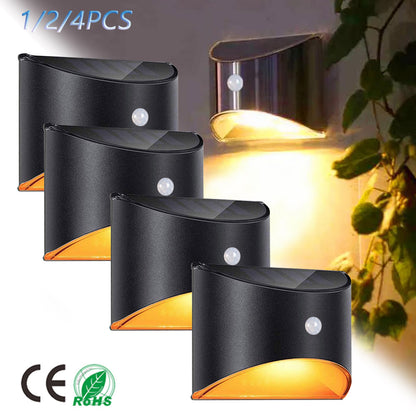 LED Solar Light Outdoor Motion Sensor Wall Lights Waterproof Garden Wall Lamp Solar Power Lighting Decorative Wall