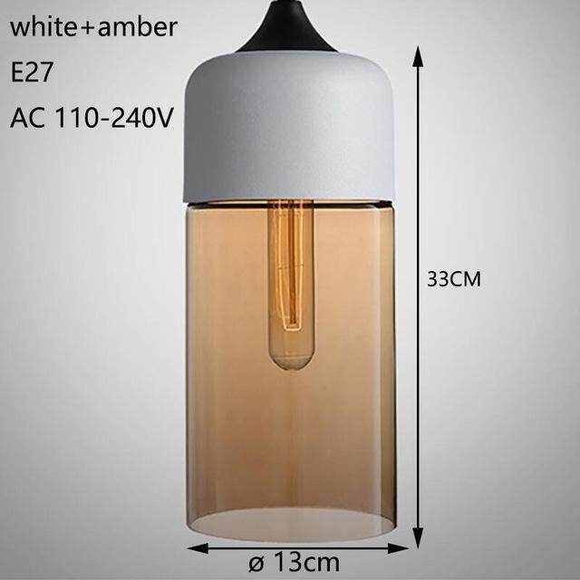 Nordic Modern Loft Hanging Glass Pendant Light For Kitchen Bar Living Room Bedroom