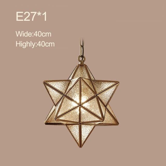 Loft Decor Star Copper Pendant Lights For Dining Room Lustre Salon Modern Lighting Suspension Luminaire Light Fixture Hanglamp