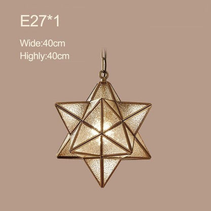 Loft Decor Star Copper Pendant Lights For Dining Room Lustre Salon Modern Lighting Suspension Luminaire Light Fixture Hanglamp