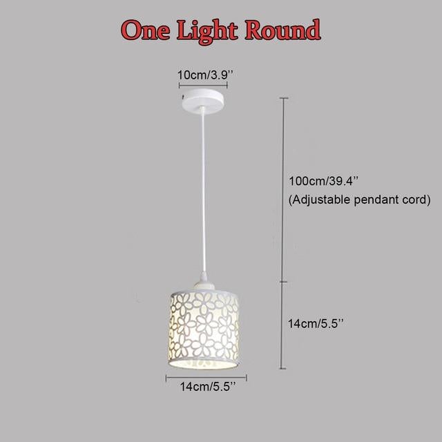 Modern Nordic Pendant Lights Fixtures iron Hollow Out Chandelier Pendant Lamp Home Decoration for Dining Room Bedroom Shop Bar