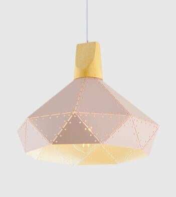 Creative Nordic postmodern minimalist cafe restaurant bar personality wrought iron hollow solid wood chandelier single head