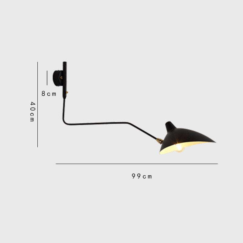 Creative Wall Lamp Personality Retro Long Arm Double-headed Wall Lamp