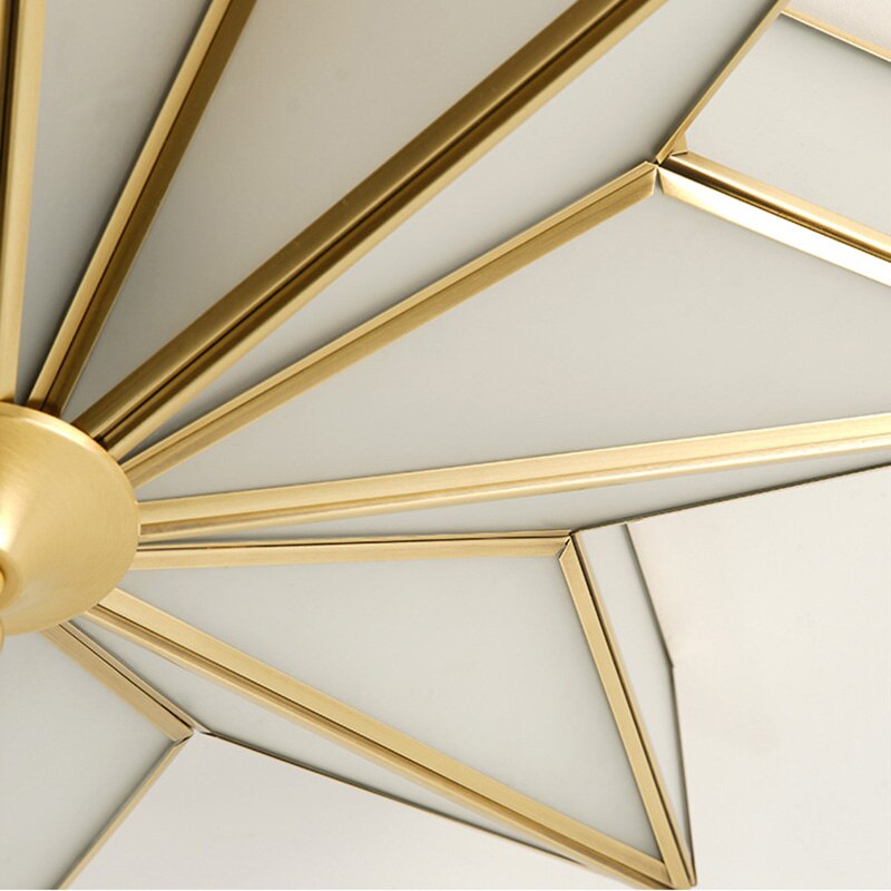 Modern Ceiling Lights Bedroom Copper Lighting Living Led Lamp Star Shape Kitchen Brass Ceiling Lamp Led Glass Fixtures Dining