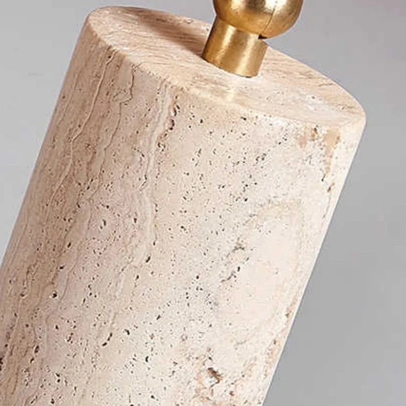 Wabi-Sabi Japanese Style Yellow Travertine Ceiling Lamp Cave Stone 3 Heads Spotlight