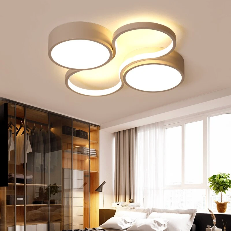 Ceiling Lamp White Or Black Frame For Home Lighting Living Room 34w 48w Lampara Techo Modern Luminaire Plafonnier