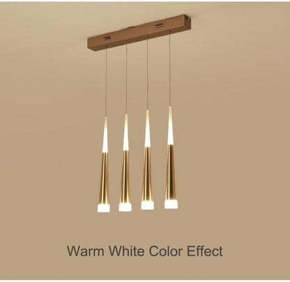 Gold Color Modern Led Pendant Hanging Lights Stair Lightfor Living Room Dining Room Lighting 4/6/9/12/16/25 Heads