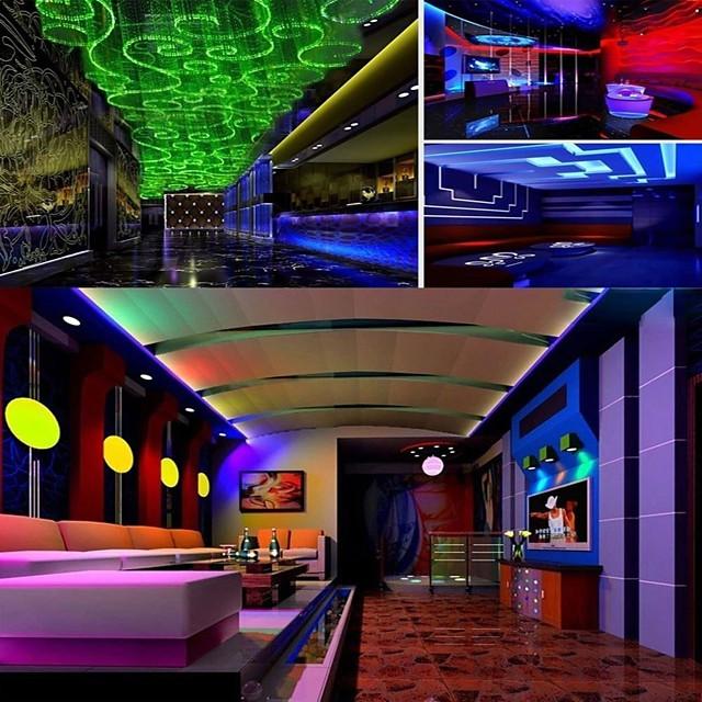 15m 3x5m LED Light Strips RGB Tiktok Lights 5050 SMD 450 Leds 10mm Strip Fexible Light Led Tape not-waterproof DC 12V 450leds with 44key IR Remote Controller Kit