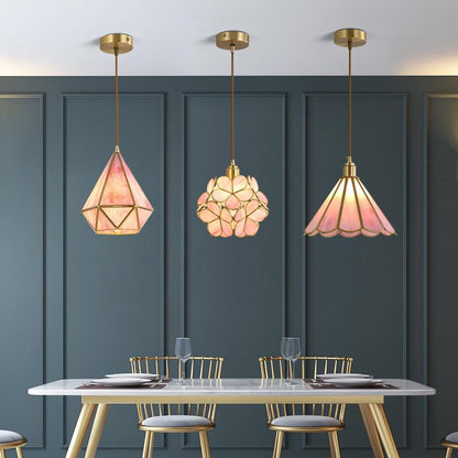 Nordic Bedside Small Chandelier Simple Long Chandelier Restaurant Full Copper Lamp