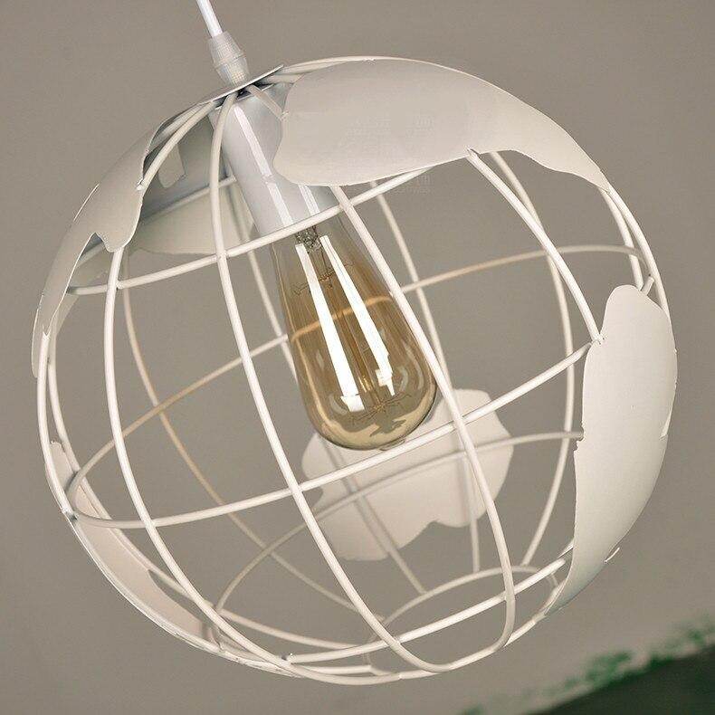 Modern Globe Pendant Lights Black/White Pendant Lamps for Bar/Restaurant Hollow Ball Ceiling Fixtures Pendant Light Globes