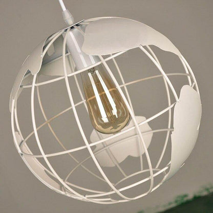 Modern Globe Pendant Lights Black/White Pendant Lamps for Bar/Restaurant Hollow Ball Ceiling Fixtures Pendant Light Globes