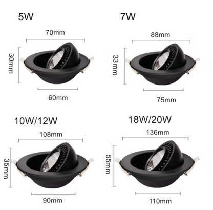 Dimmable Led Down light lamp COB Ceiling Light 5w 7w 10w 12w recessed ceiling Spot Lights for kitchen bedroom home Decor