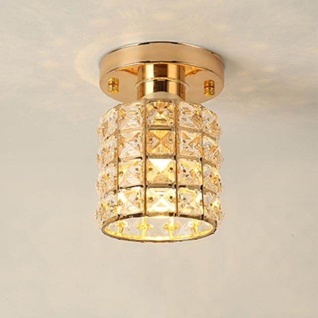 Modern Decor Crystal Flush Mount Ceiling Light Fixture Crystal Ceiling Lamp for Hallway Bar Kitchen Dining Room