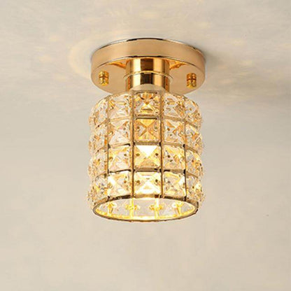 Modern Decor Crystal Flush Mount Ceiling Light Fixture Crystal Ceiling Lamp for Hallway Bar Kitchen Dining Room