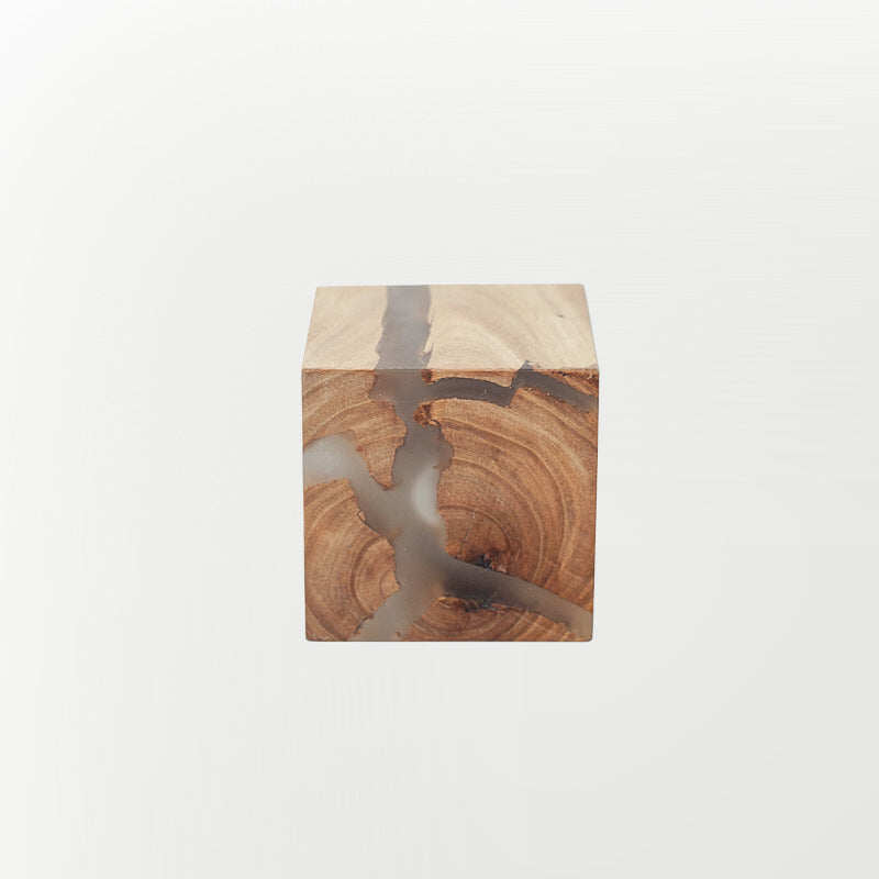Wood Resin Square Wall Lamp Cracked Wood Grain Wall Lamp Corridor Square Wood Art Dining Bar Bedside Lamp