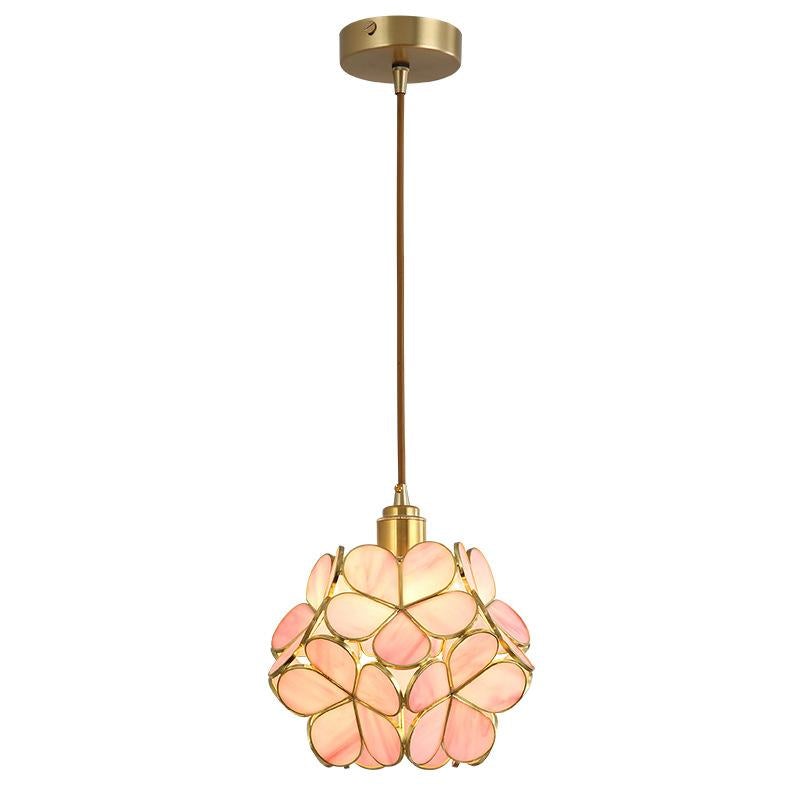 Nordic Bedside Small Chandelier Simple Long Chandelier Restaurant Full Copper Lamp