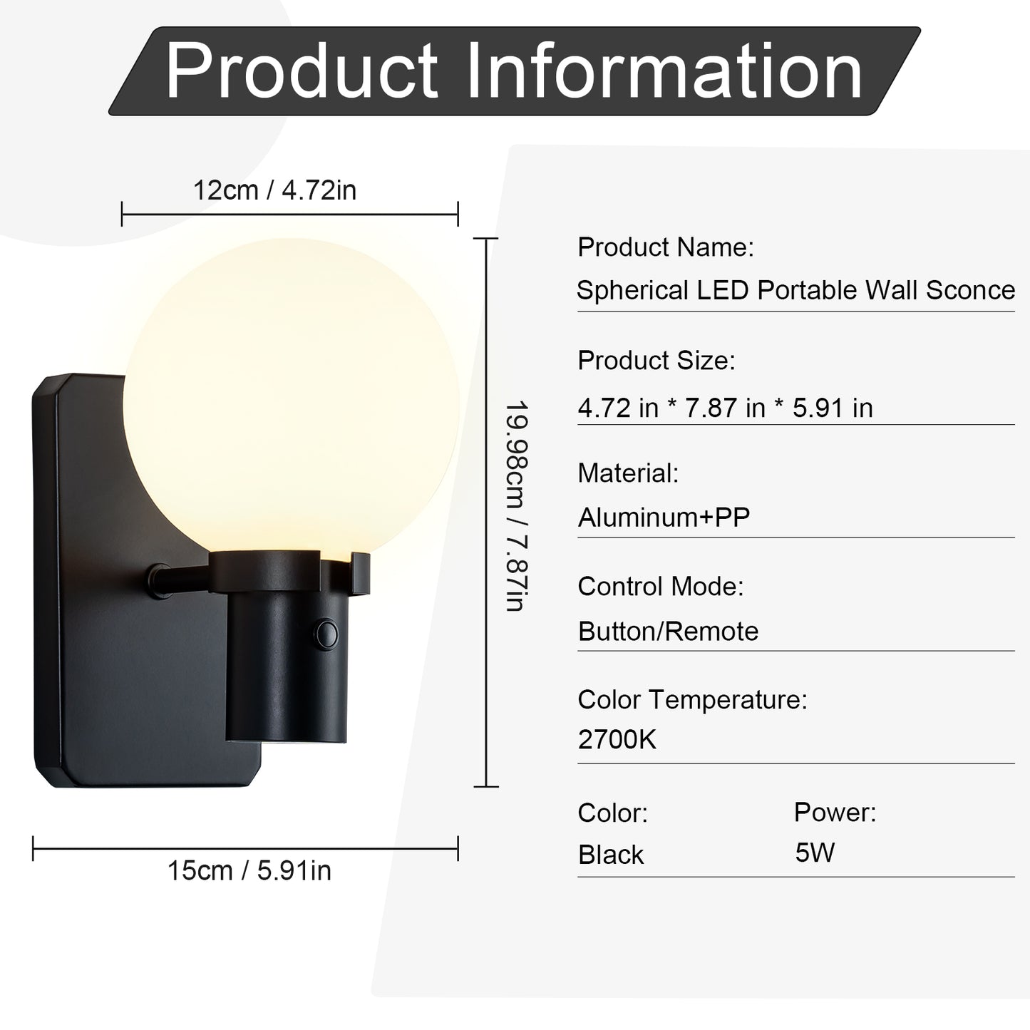 GGbingo Indoor Wall Light Lamp Suitable For Bedroom Bedside Living Room Light Fixture Decoration