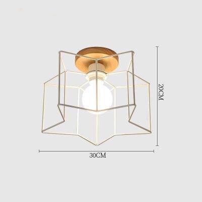 E27 Iron 5W Iron Ceiling Lamp Shade Pendant Light Covers and Shades Triangle Metal Ceiling Lampshades(Not includ bulb)