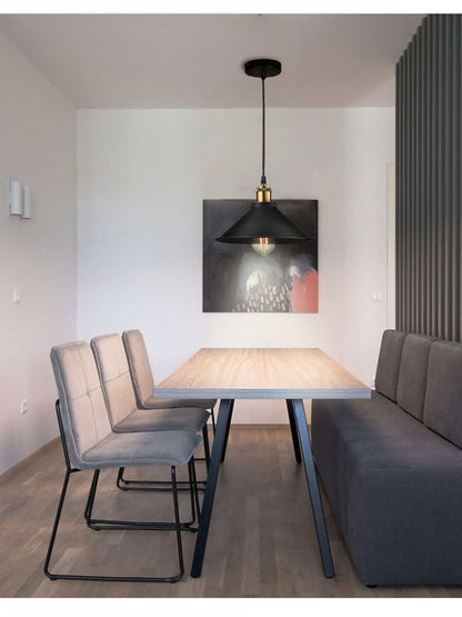 Modern Pendant Light Black Iron Hanging Cage Vintage Led Lamp E27 Industrial Loft Retro Dining Room Restaurant Bar Counter