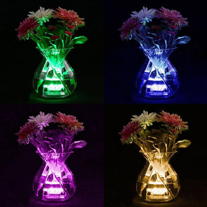 10LED RGB LED Underwater Light Pond Submersible IP67 Waterproof Swimming Pool Light Battery Operated For Wedding Party