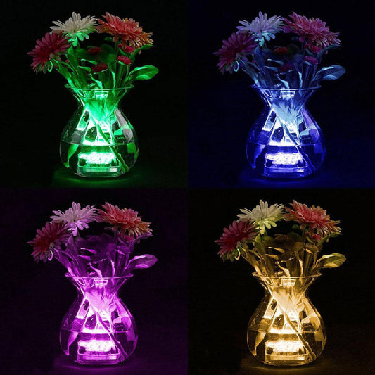 10LED RGB LED Underwater Light Pond Submersible IP67 Waterproof Swimming Pool Light Battery Operated For Wedding Party