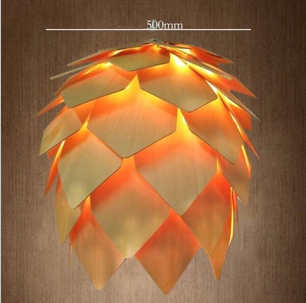 Modern Pendant Lights Pinecone Kitchen Lamp LED Loft Lighting Vintage Wood Lamp