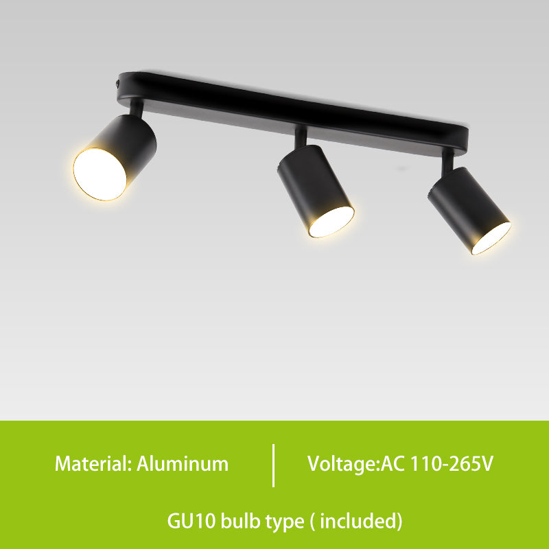 GU10 LED Track Light Spotlight 110-220V Suit Ceiling Lamp GU10 3 Color COB Spot Lights For Kitchen Commercial Living Room