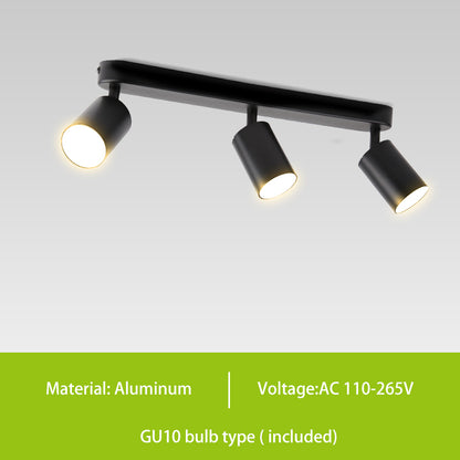 GU10 LED Track Light Spotlight 110-220V Suit Ceiling Lamp GU10 3 Color COB Spot Lights For Kitchen Commercial Living Room