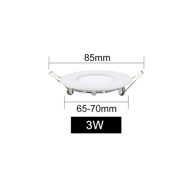 LED Panel Light 3W 4W 6W 9W 12W 15W 18W Ultra Thin Spot LED 110V Round Recessed Spot Light Lamp For Living Room