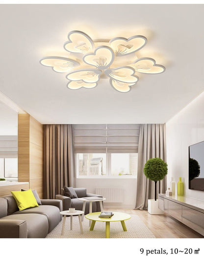 New Modern LED Ceiling Lights Flower Shape With Remote Control/ APP For  Living/Dining/Bed Room Kitchen Home Decoration Luxury