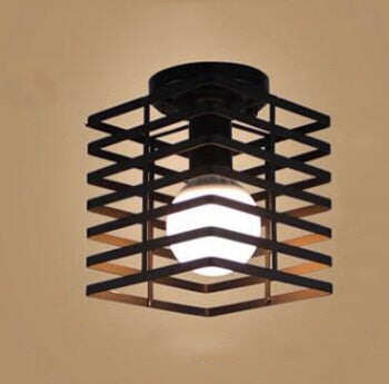 Modern Wrought Iron E27 Led Ceiling Lamps Black Ceiling Lights For Kitchen Living Room Bedroom Study Aisle Restaurant Cafe Hotel