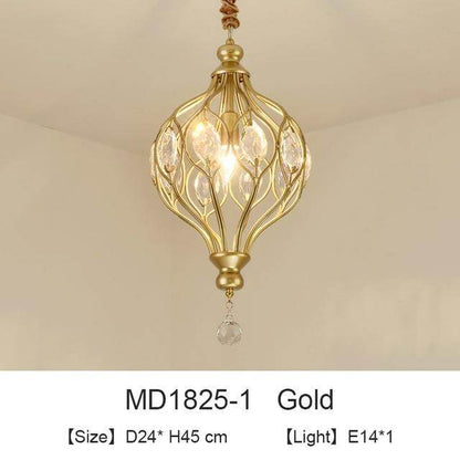 Nordic Crystal Pendant Lights Black Dining Table Lamp Hanging Light For Kitchen Living Room Bedroom Corridor Led Industrial Lamp