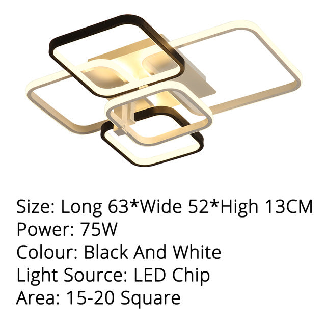 Black White Color Modern Led Ceiling Lights Creative For Living Room Dimmable Dome Lamp Fixture Dimmable Lustre Fixtures Dero