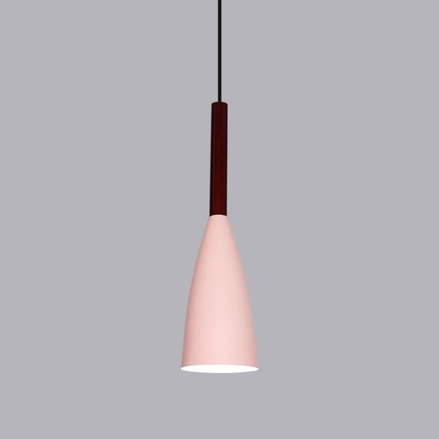 Nordic Minimalism Droplight E27 Aluminum Wood Pendant Lights, Home Restaurant Decor Lighting Lamp And Bar Showcase Spot Light